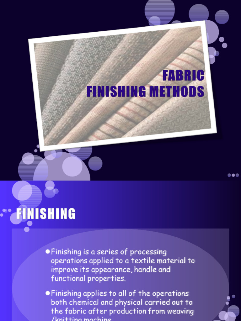 Fabric and Garment Finishing Methods 130920142034 Phpapp02 | PDF ...