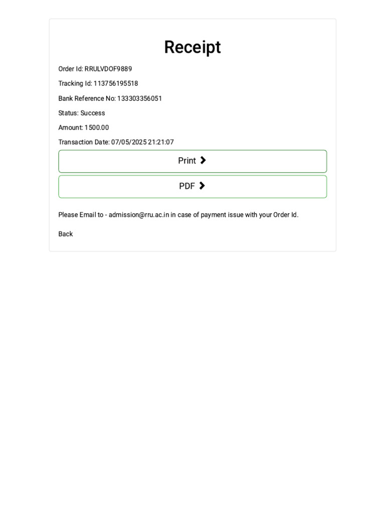 Receipt: Print PDF | PDF