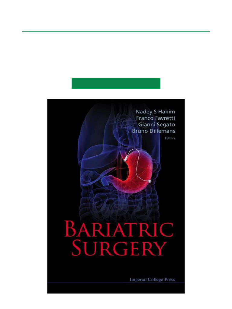 Bariatric Surgery: Comprehensive Guide | PDF | Bariatric Surgery ...