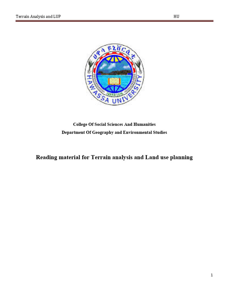 Terrain Analysis for Land Use Planning | PDF | Contour Line | Topography