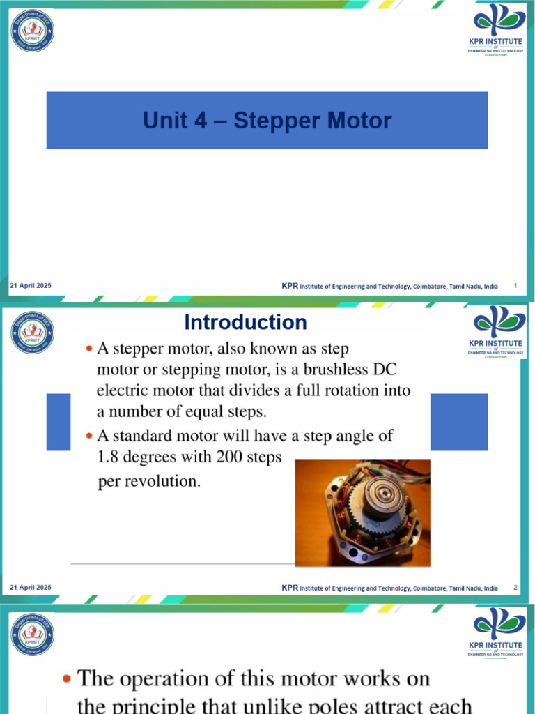 Stepper Motor Ppt | PDF