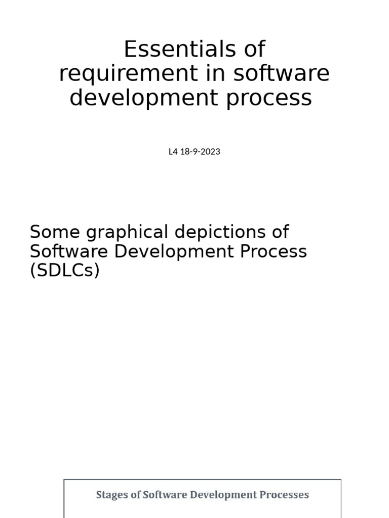 L4 18-9-2023 Stage of Requirements Gathering in Software Development ...