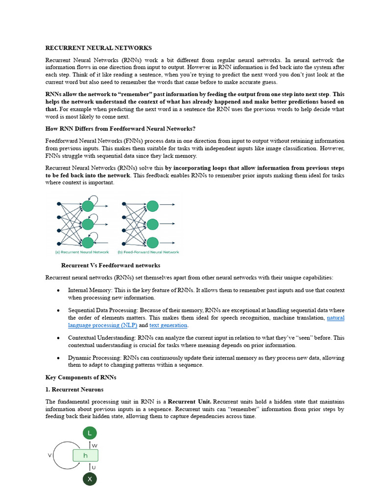 Understanding Recurrent Neural Networks | PDF | Deep Learning | Learning