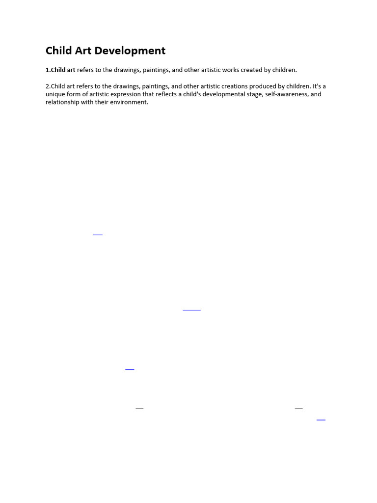 Stages of Child Art Development | PDF | Perception | Psychotherapy