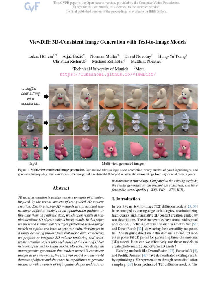 3D-Consistent Image Generation Method | PDF | 3 D Computer Graphics ...