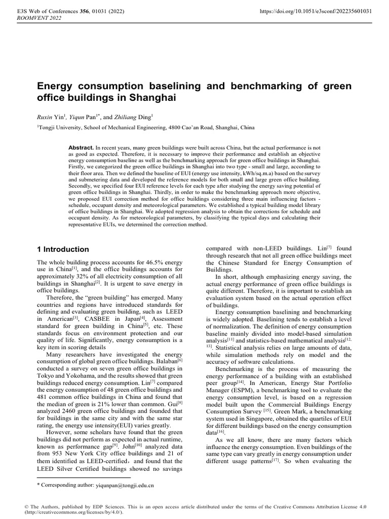 E3sconf Roomvent2022 01031 | PDF | Energy Conservation | Green Building