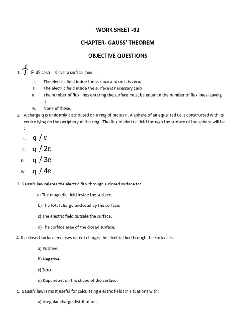 Understanding Gauss's Theorem | PDF | Electric Field | Electric Charge