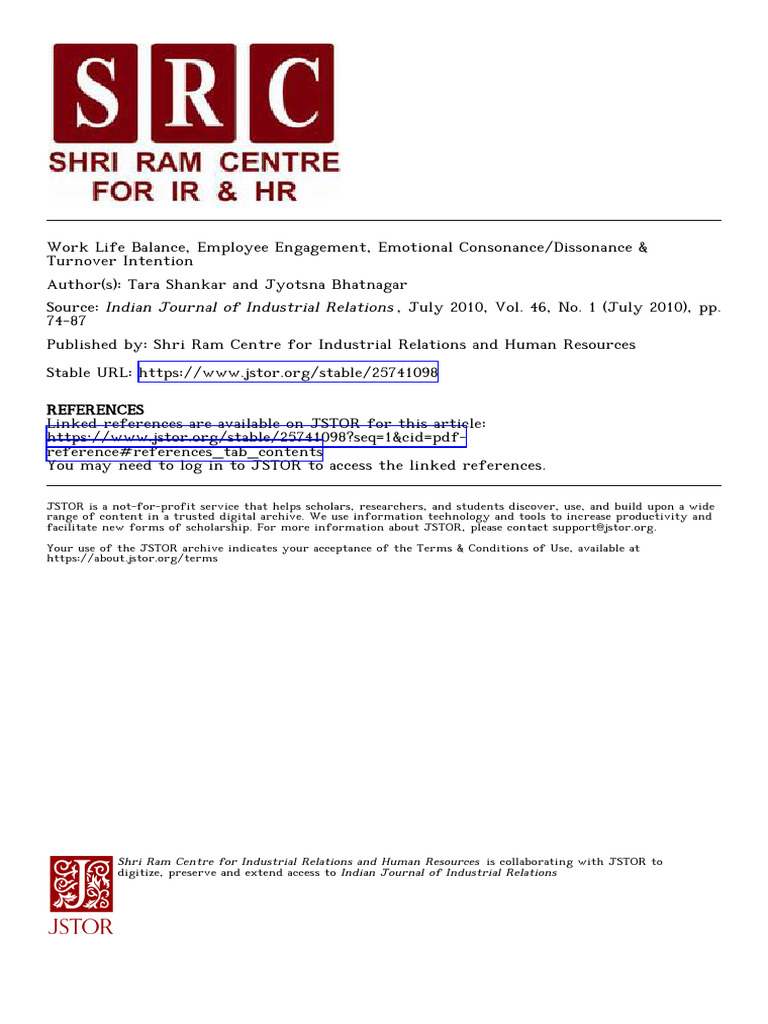 Work-Life Balance and Employee Engagement | PDF | Work–Life Balance ...