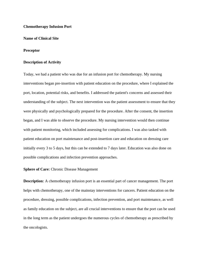 Chemotherapy Infusion Port Case 2.edited | PDF