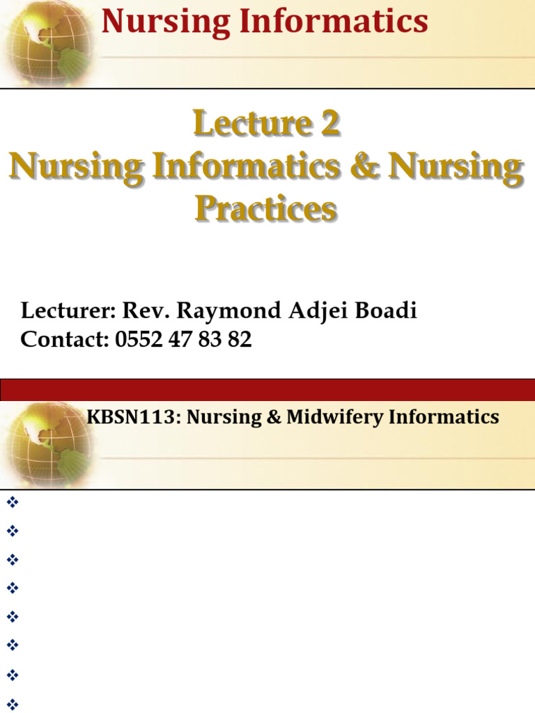 Nursing Informatics: Concepts & Practices | PDF | Health Informatics ...