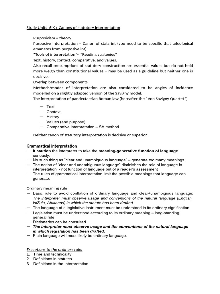 Canons of Statutory Interpretation Explained | PDF | Statutory ...