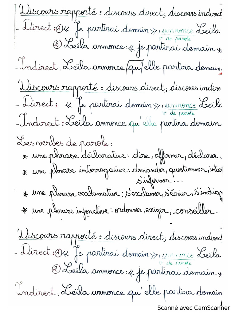Discours Direct Indirect | PDF