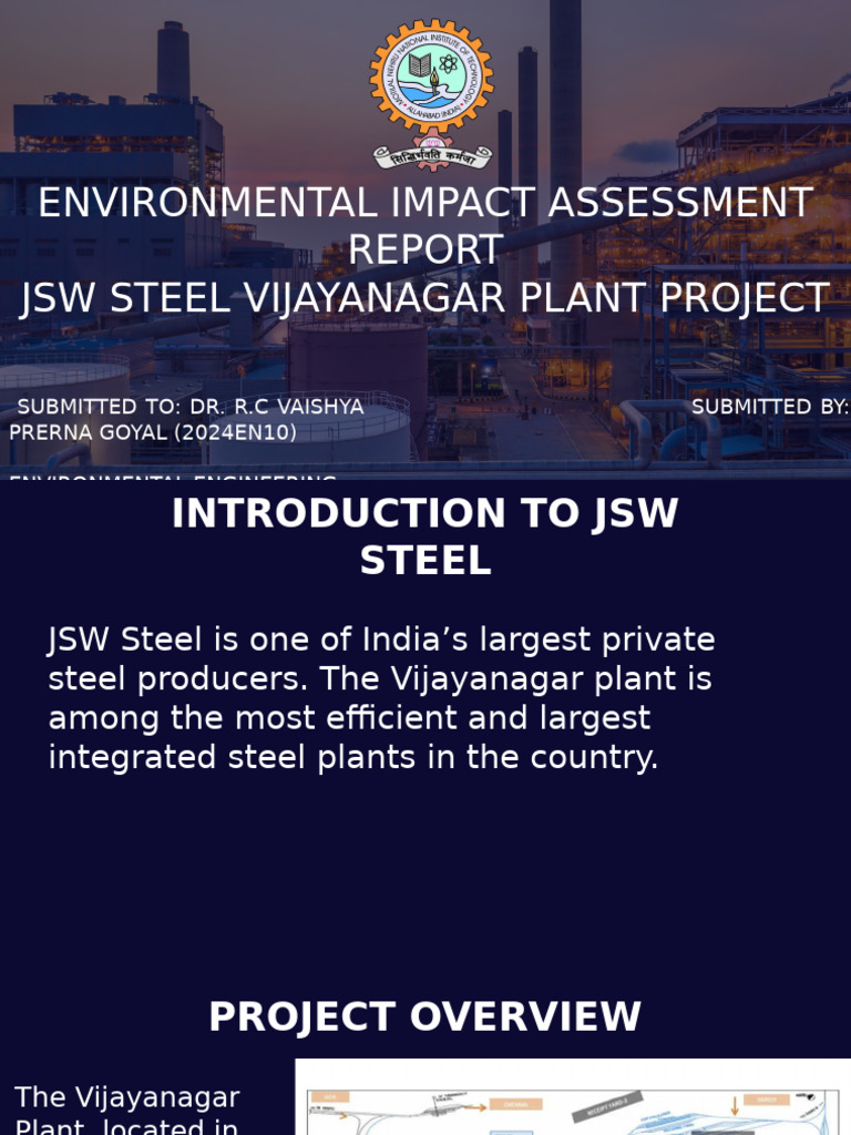 JSW Steel Vijayanagar EIA Report 2024 | PDF | Environmental Impact ...