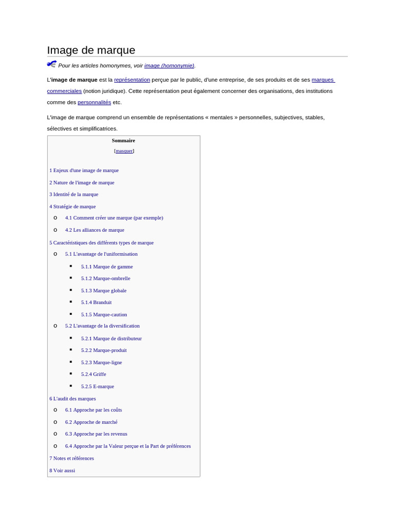 Comprendre l'image de marque en entreprise | PDF | Marque | Gestion de ...