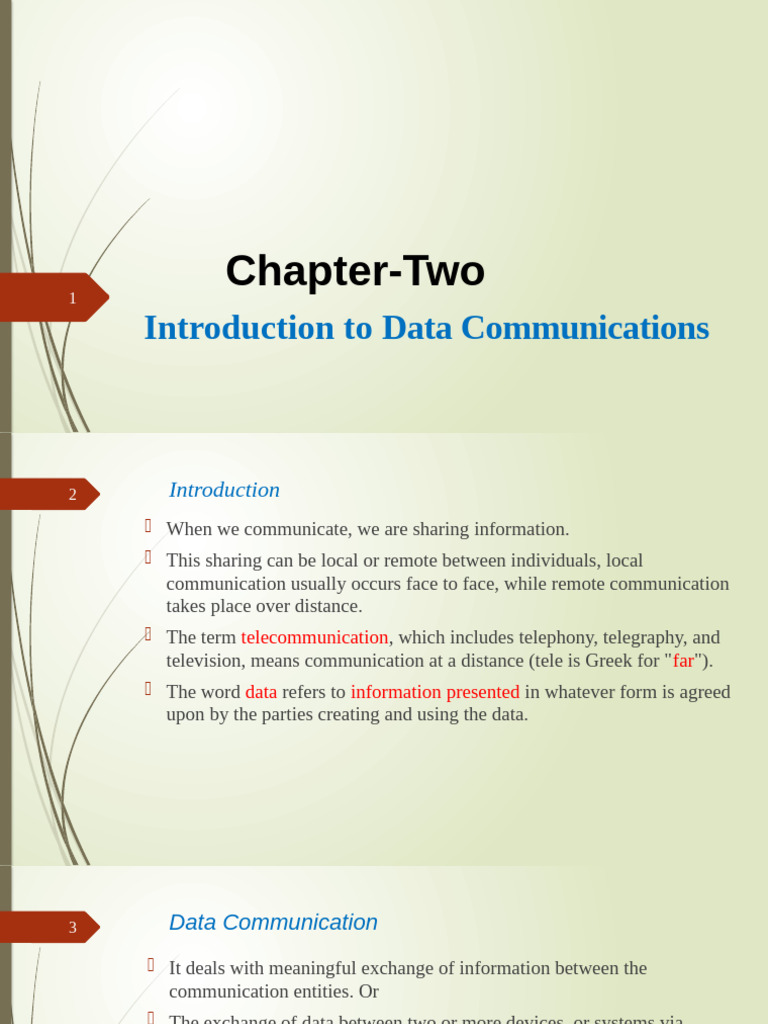 Introduction to Data Communications | PDF | Transmission Medium ...