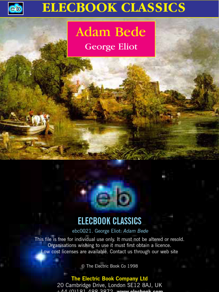 Adam Bede by George Eliot - ElecBook Classic | PDF
