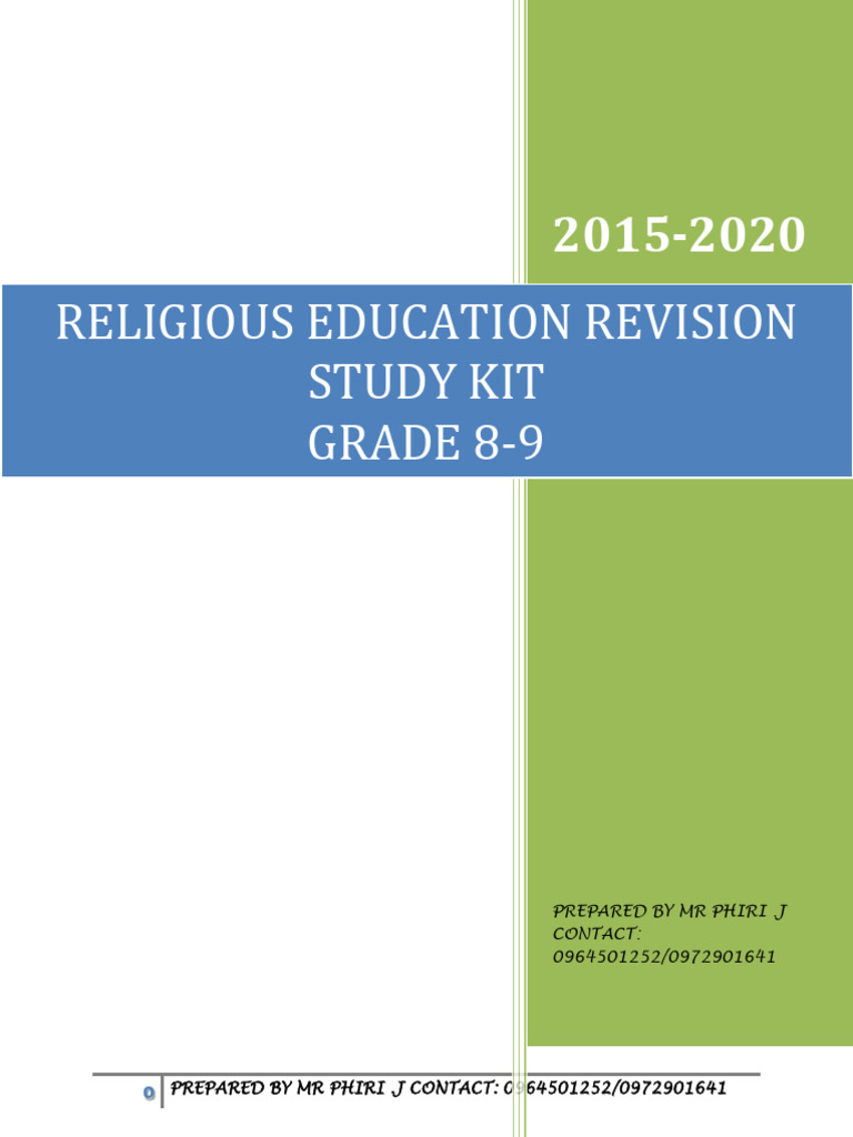 Grade 8-9 Religious Education Study Kit | PDF | Jesus | Spirituality