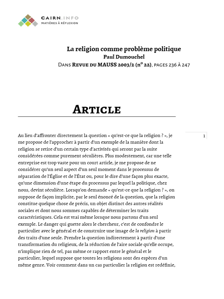 Religion et politique chez Hobbes | PDF | Thomas Hobbes | Dieu