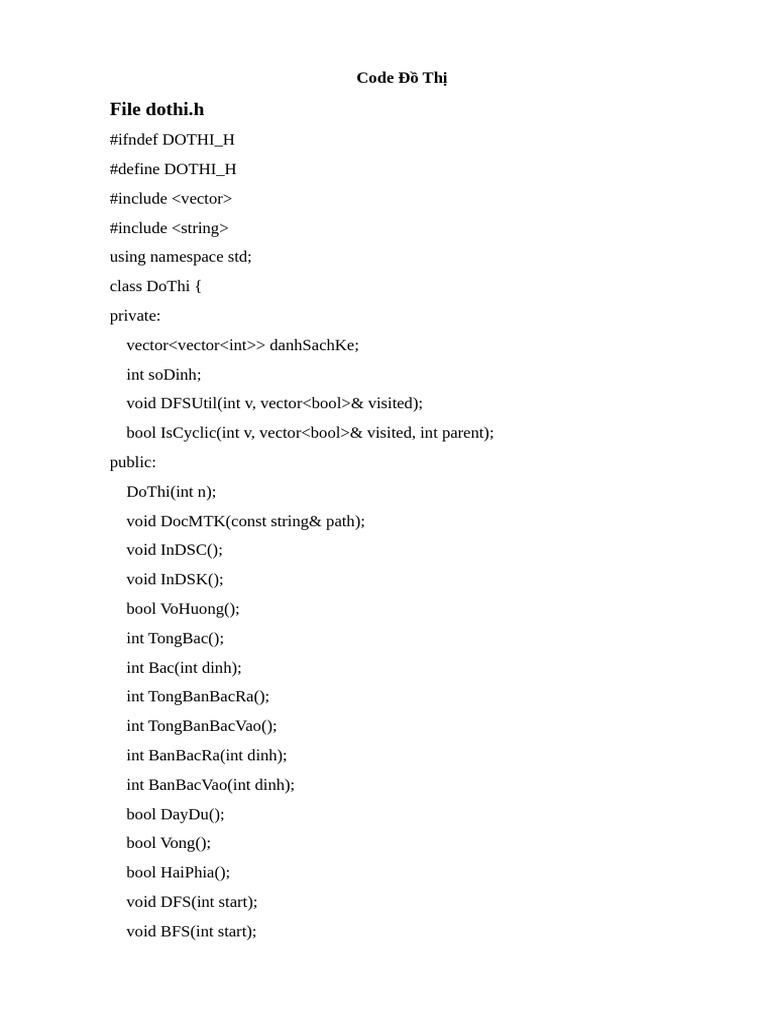 C++ Graph Class Implementation | PDF | Computer Programming ...