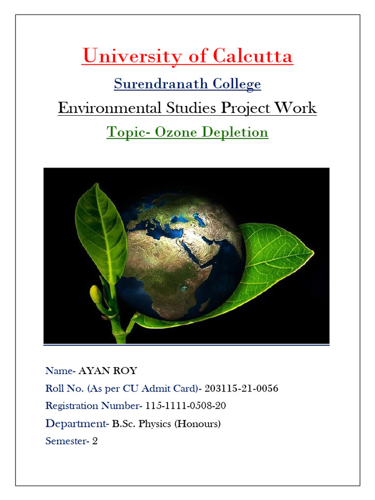 Ozone Depletion: Causes and Effects | PDF | Ozone Depletion ...