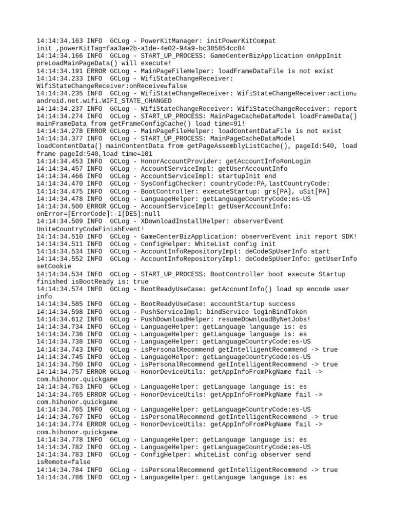 GameCenter Startup Process Log Analysis | PDF | Network Architecture ...