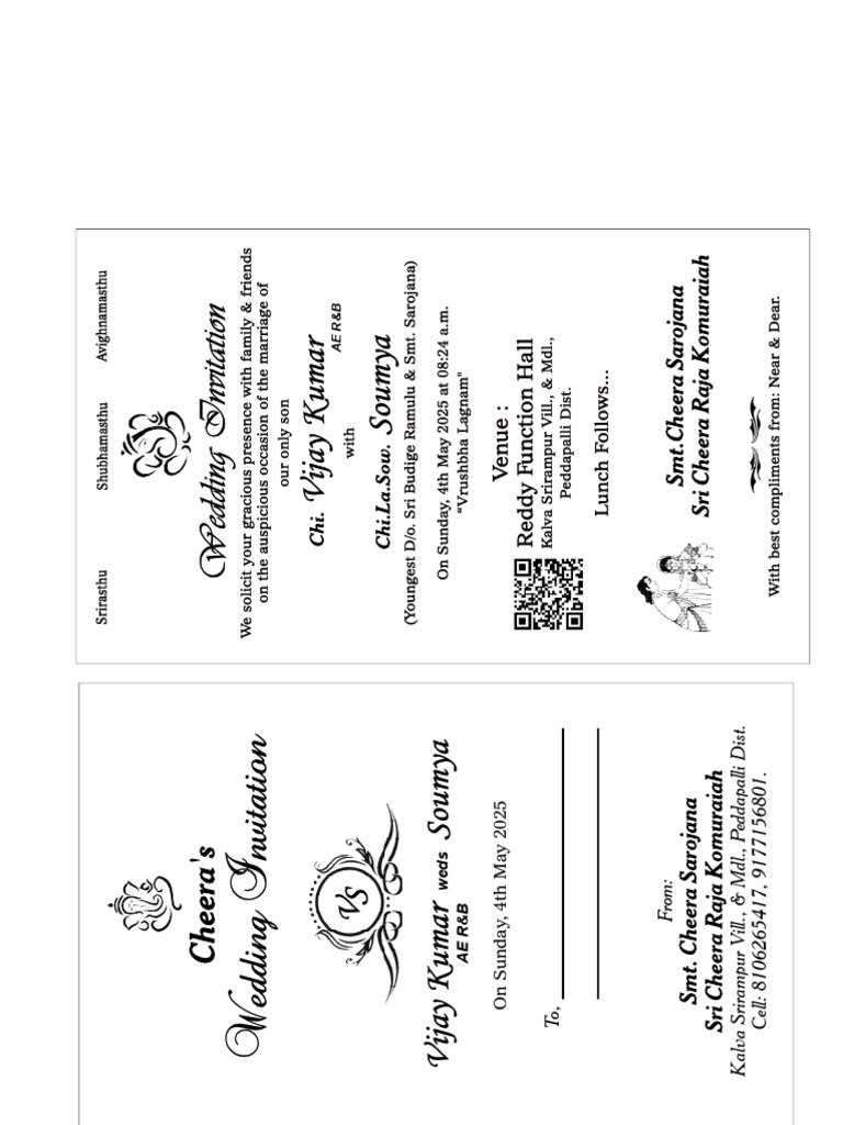 Vijay Marriage Invitation Pdf