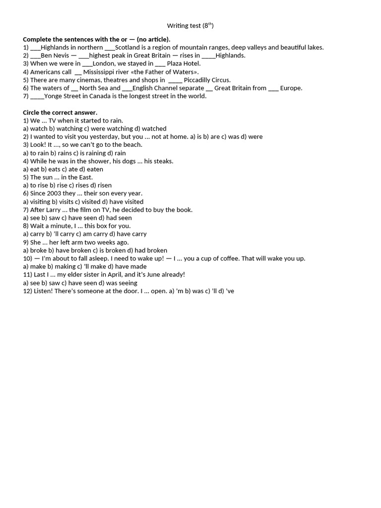 Writing 8 | PDF