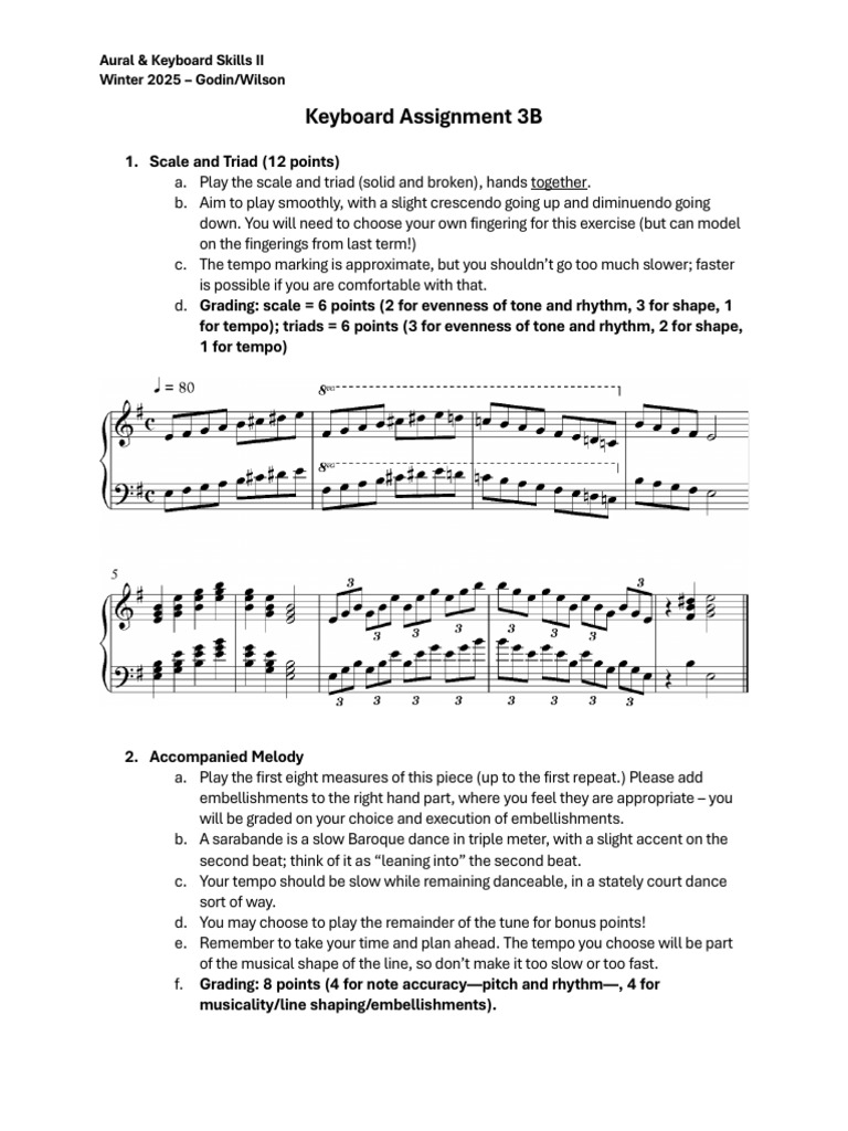 Keyboard Assignment 3B | PDF
