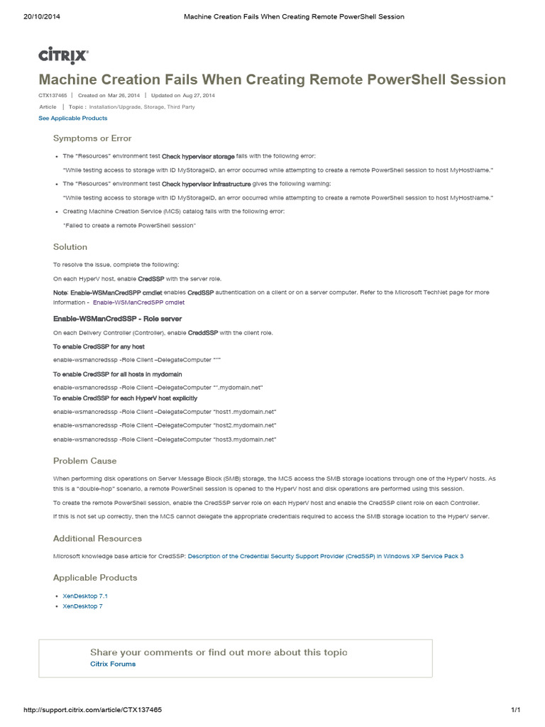 Machine Creation Fails When Creating Remote PowerShell Session | PDF ...