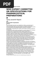 WHO TRS 986: Pharmaceutical Standards | PDF | Specification (Technical ...