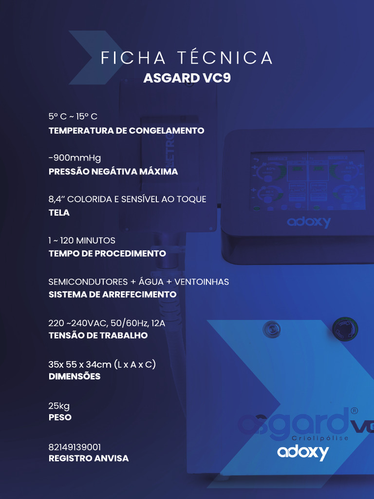 Ficha Técnica Asgard VC9: Especificações | PDF