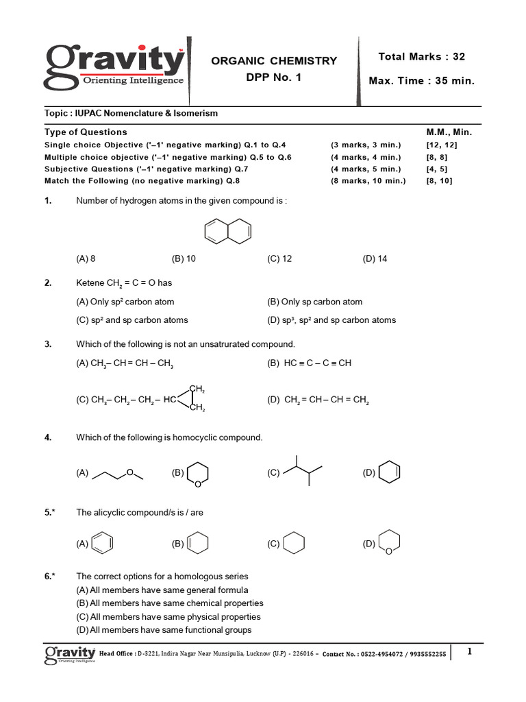 Organic DPP Annotations | PDF | Alkane | Functional Group