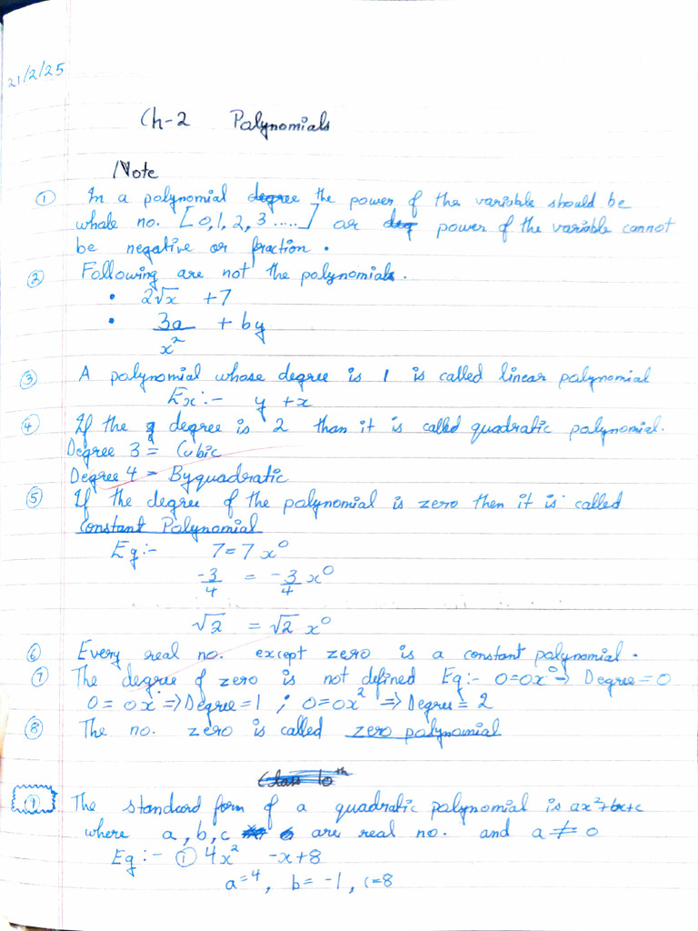 Polynomial Zeroes and Solutions Guide | PDF