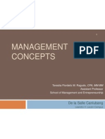 Management Concepts: de La Salle Canlubang