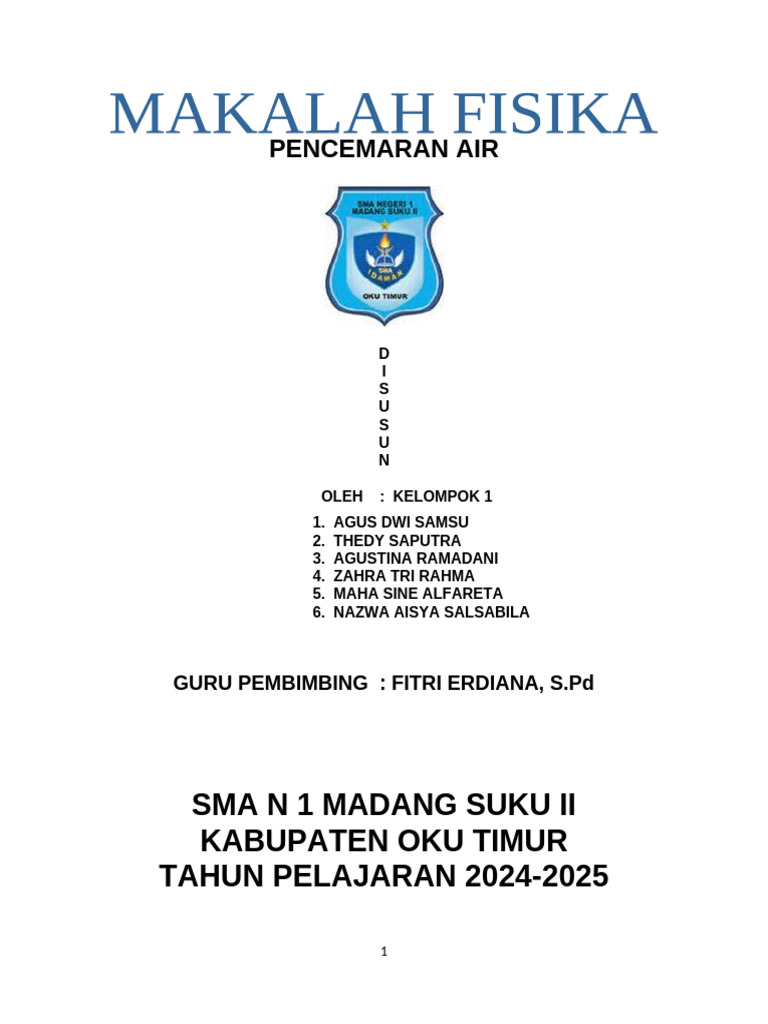 Dampak dan Solusi Pencemaran Air | PDF