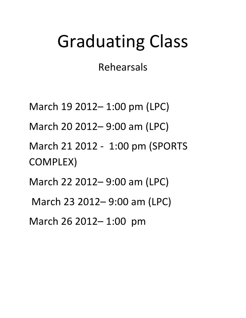 Graduating Class | PDF