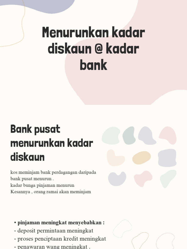 Dampak Penurunan Kadar Diskaun pada Ekonomi | PDF