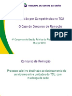 Adriano Amorim - A Gestão por Competências no TCU - O Caso do Concurso de Remoção