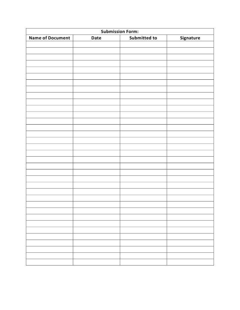 Document Submission Form | PDF