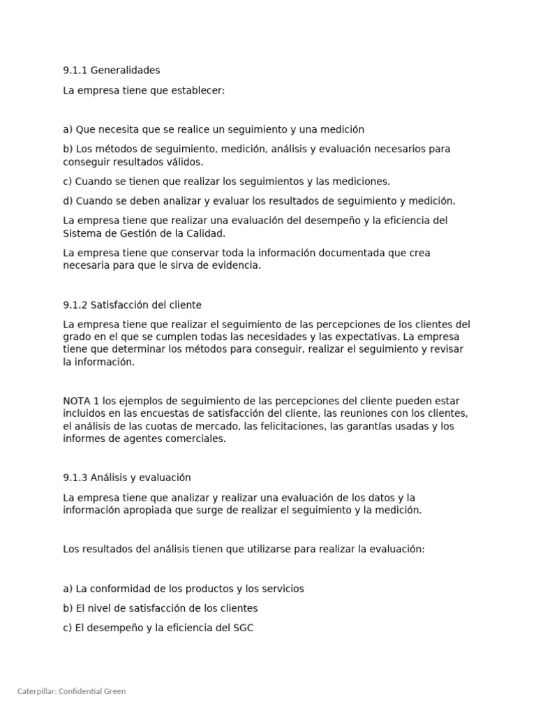 Seguimiento y Evaluación en SGC ISO 9001 | PDF | Gestión de la calidad ...