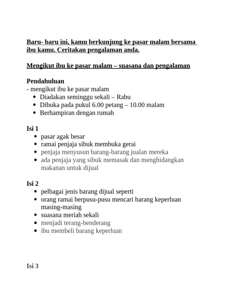 Karangan Pasar Malam Pdf