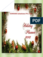 IONNOR Solutions Pvt. LTD.: List of Holidays For Year 2012