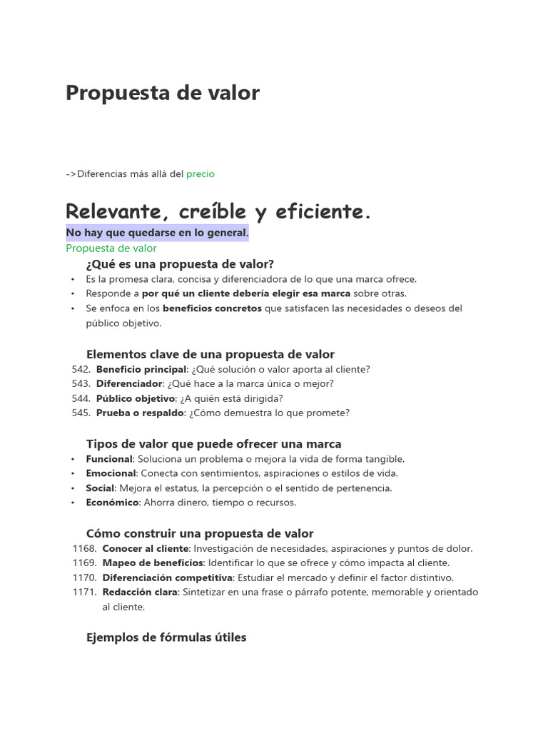 Cómo Crear una Propuesta de Valor Efectiva | PDF