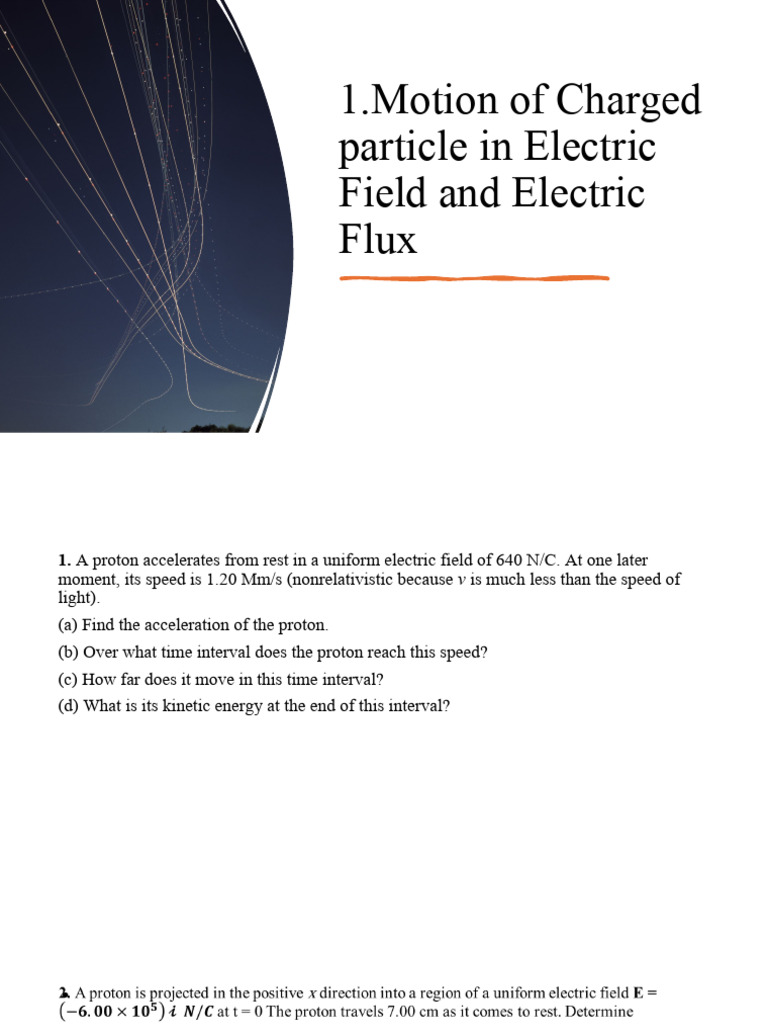 1.electric Field and Electric Flux | PDF