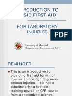 Introduction To Basic First Aid: For Laboratory Injuries