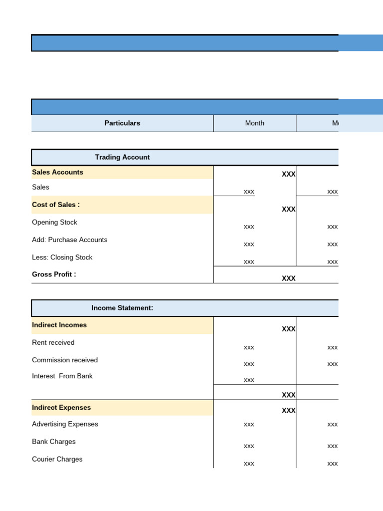 Comparative Profit and Loss Account by Tally | PDF | Income Statement ...