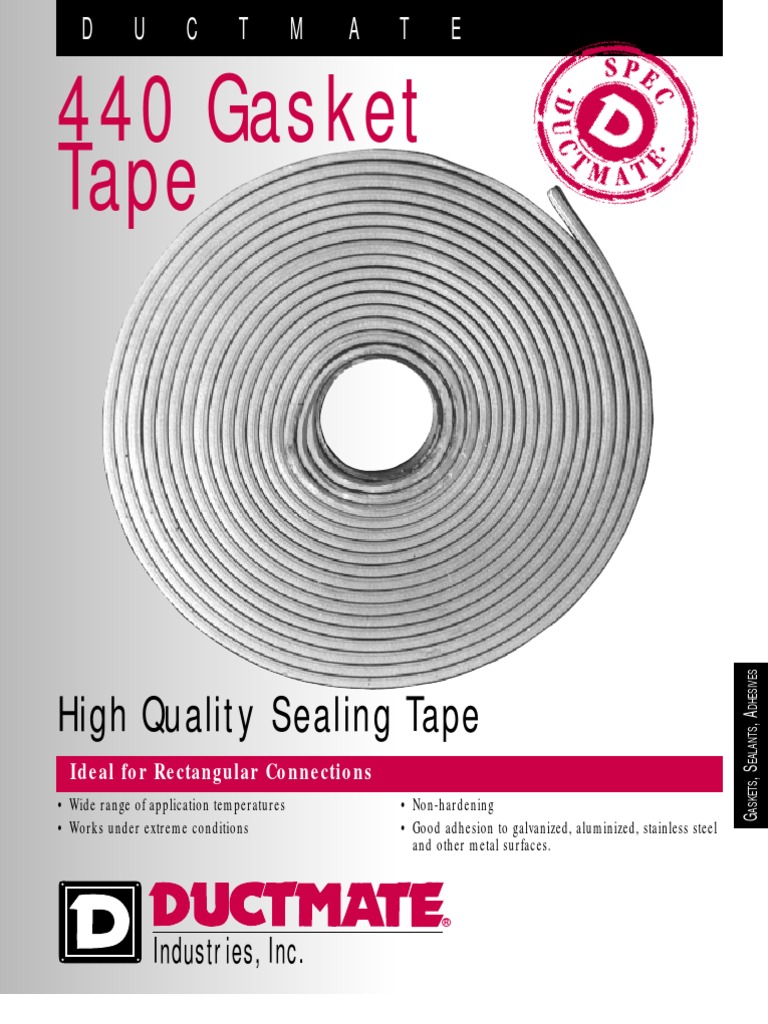 Ductmate Flange Gasket 440 Materials Manmade Materials