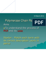 Polymerase Chain Reaction: Aims To Understand The Process of and Its