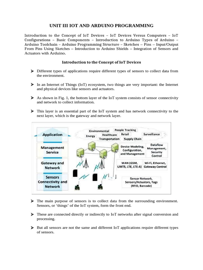 IoT and Arduino Programming Essentials | PDF | Arduino | Internet Of Things