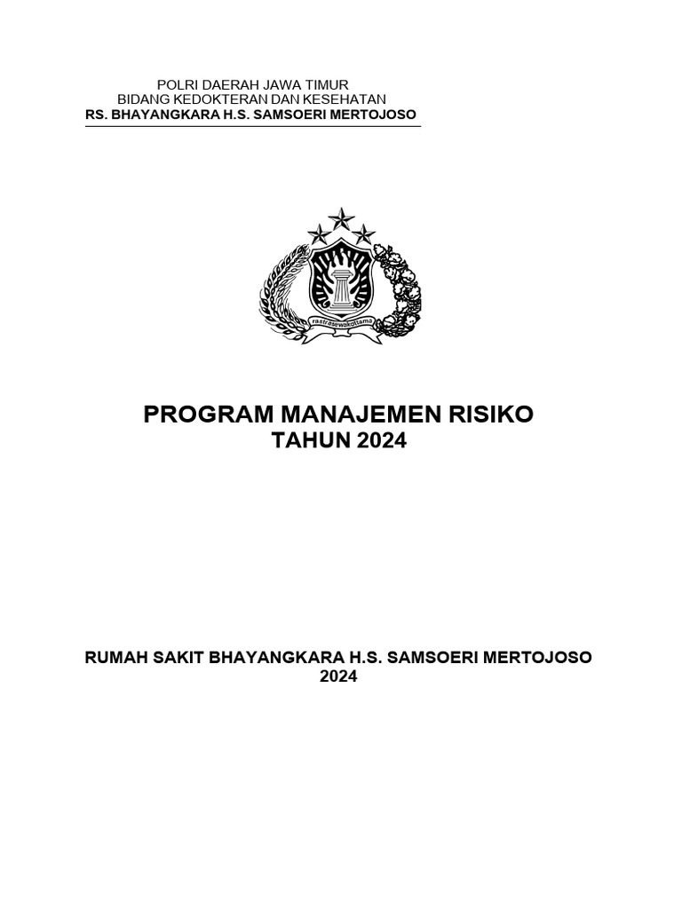 Program Manajemen Risiko RS Bhayangkara 2024 | PDF